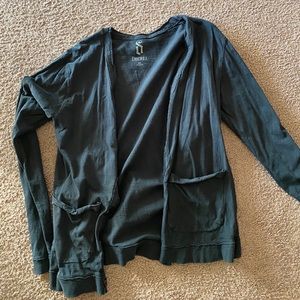 black rigged cardigan